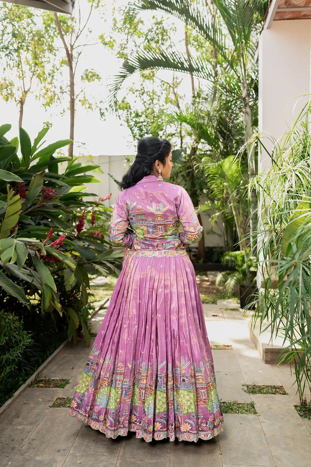 Rajwadi tissue lehanga