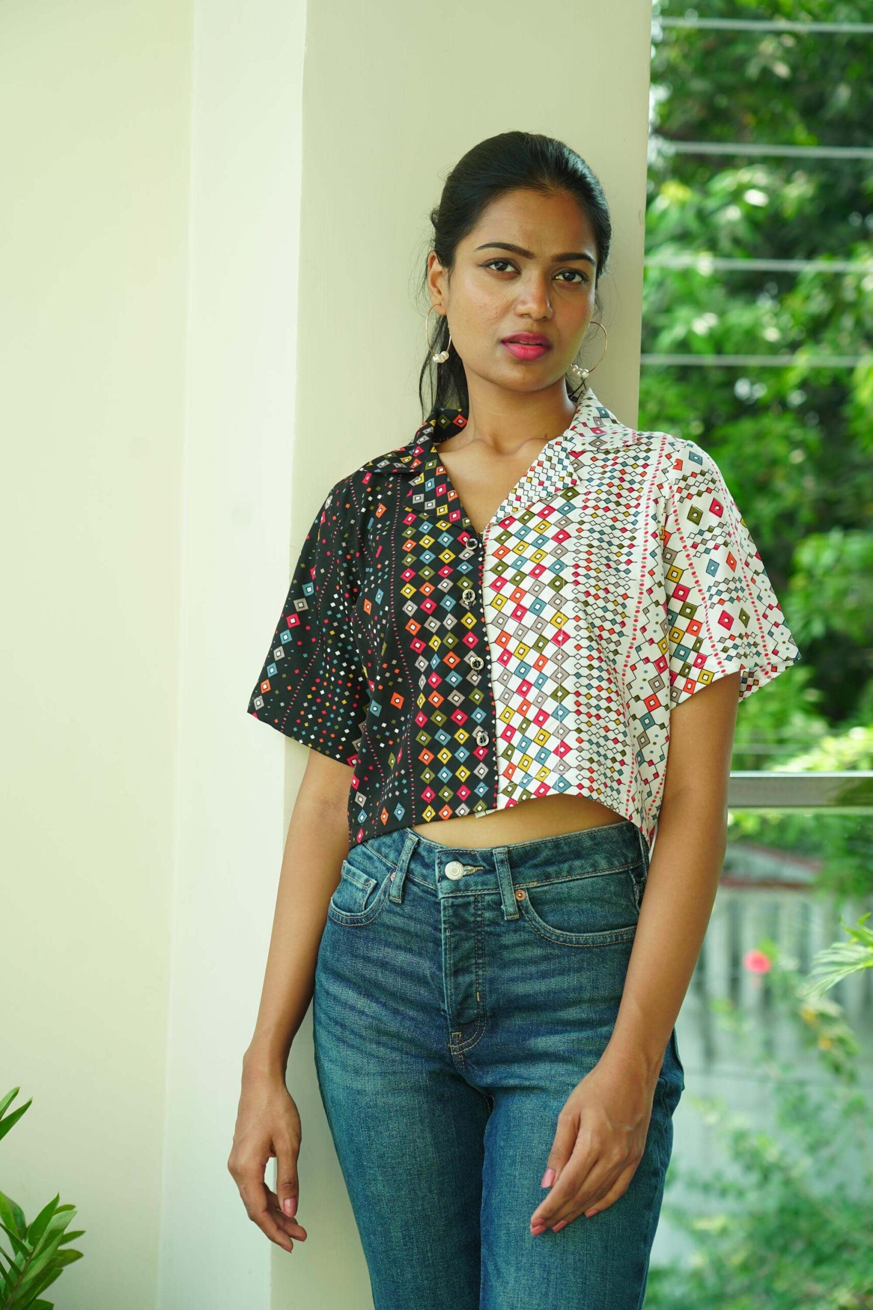 Black & White Crop Top