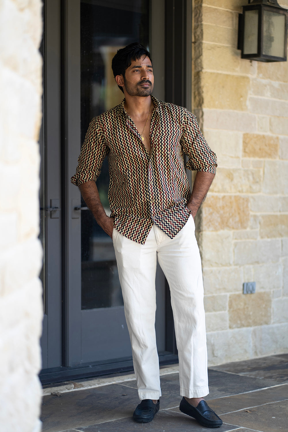 Zig-zag striped shirt