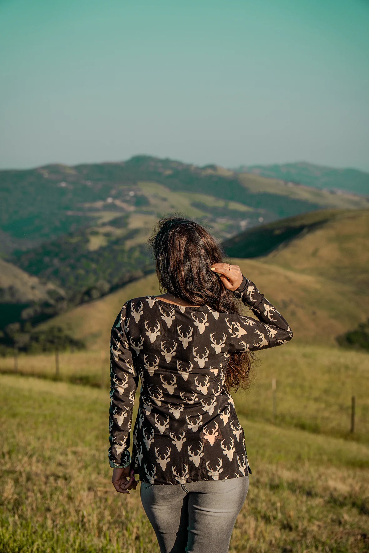 Black Kalamkari Short Kurti |