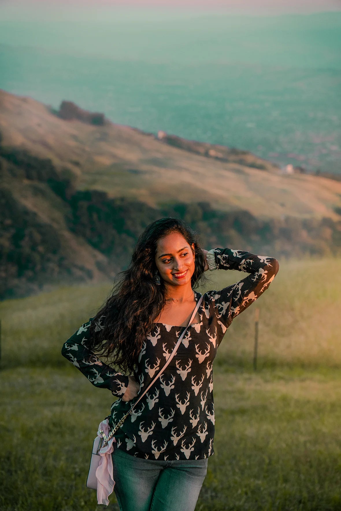 Black Kalamkari Short Kurti |