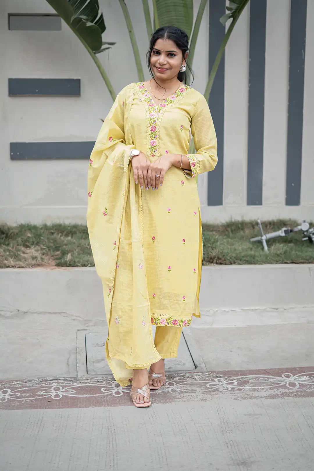Kota Kurti Set with Embroidery