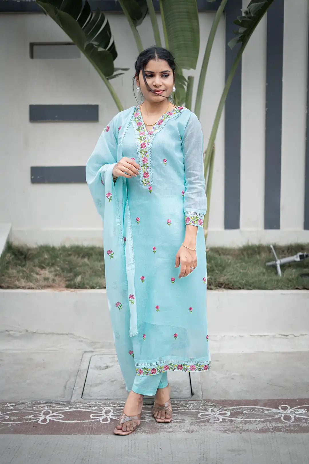 Kota Kurti Set with Embroidery