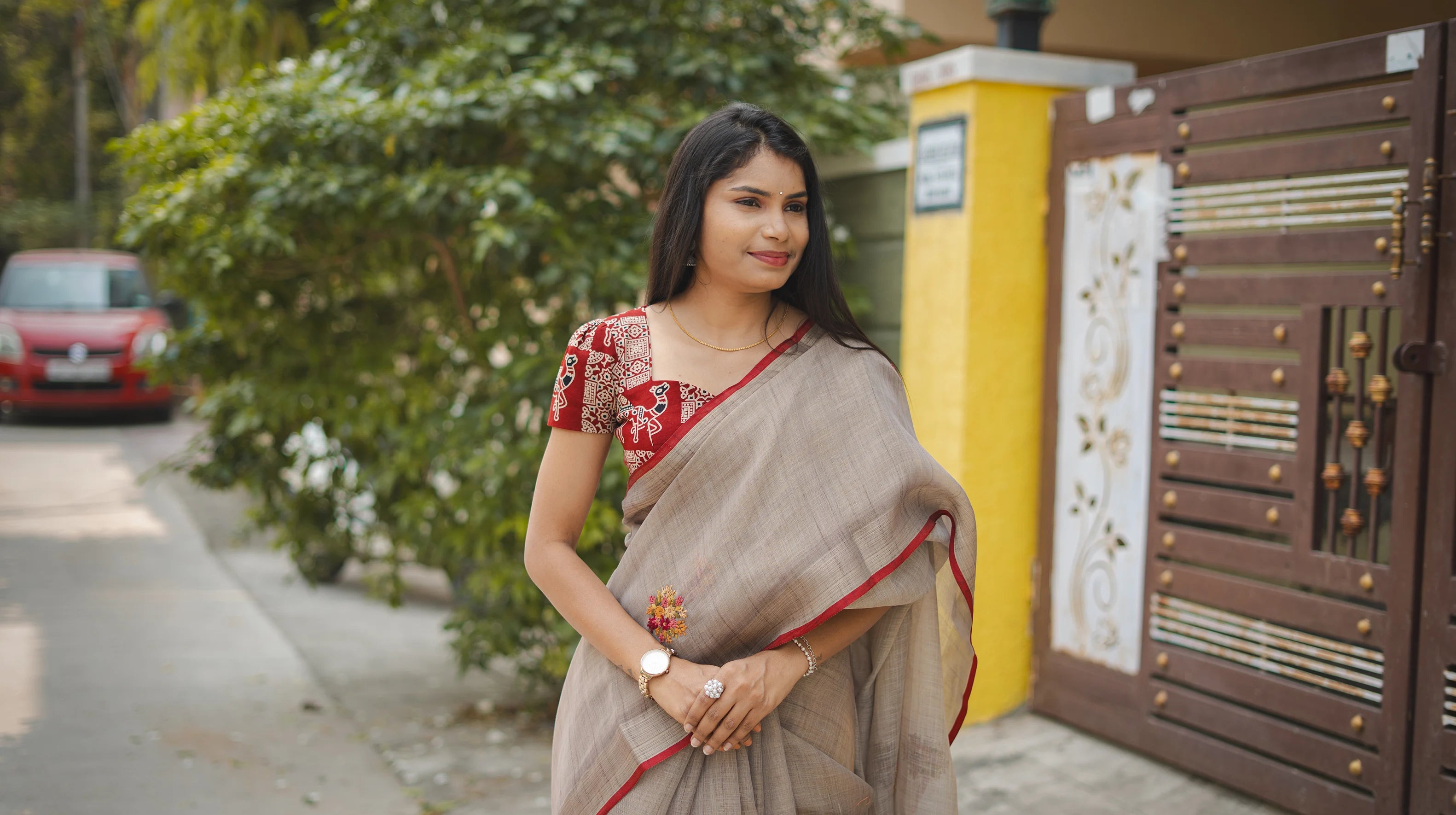 Linen Saree