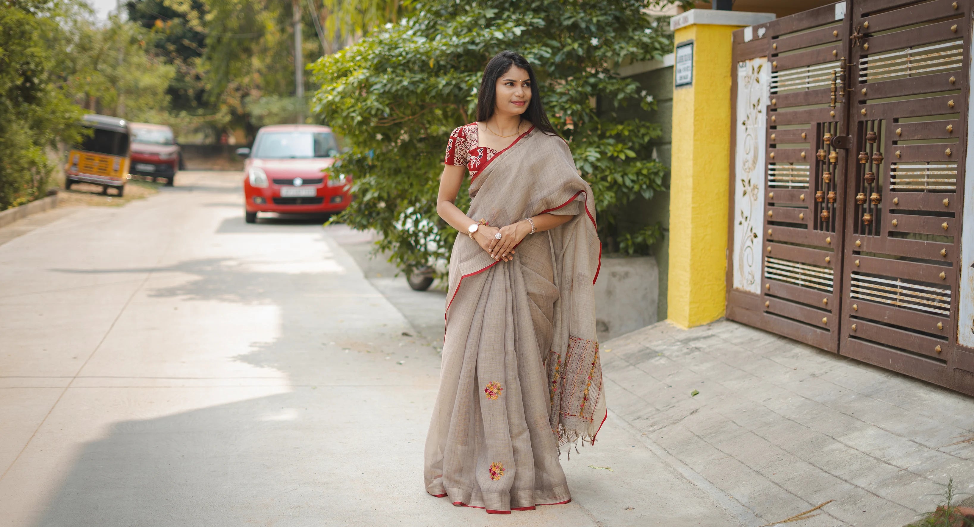 Linen Saree