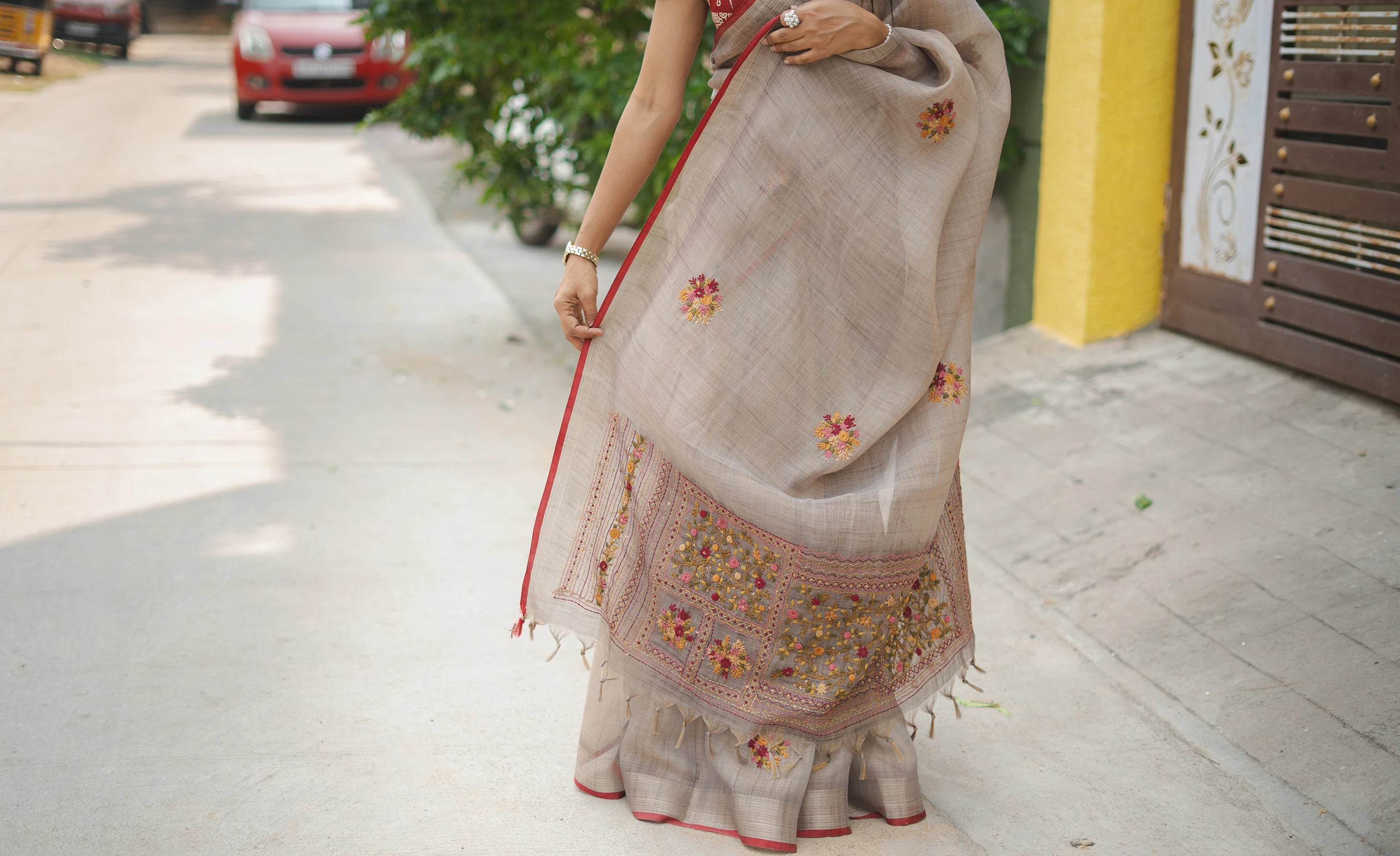Linen Saree