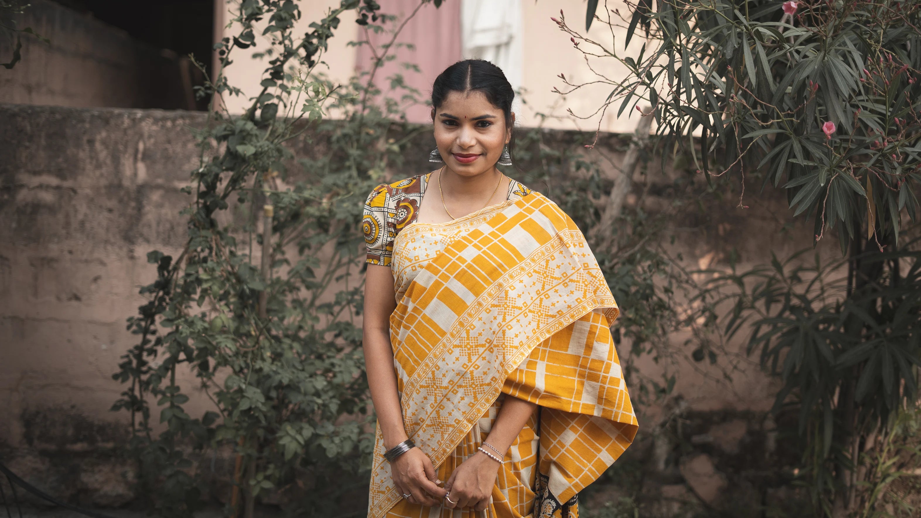 Yellow Soft Cotton Saree