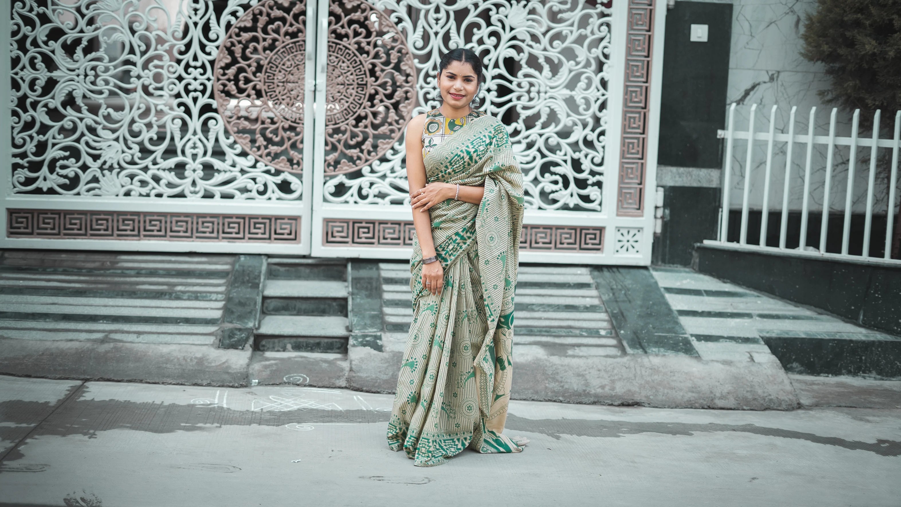 Green Soft Cotton Saree