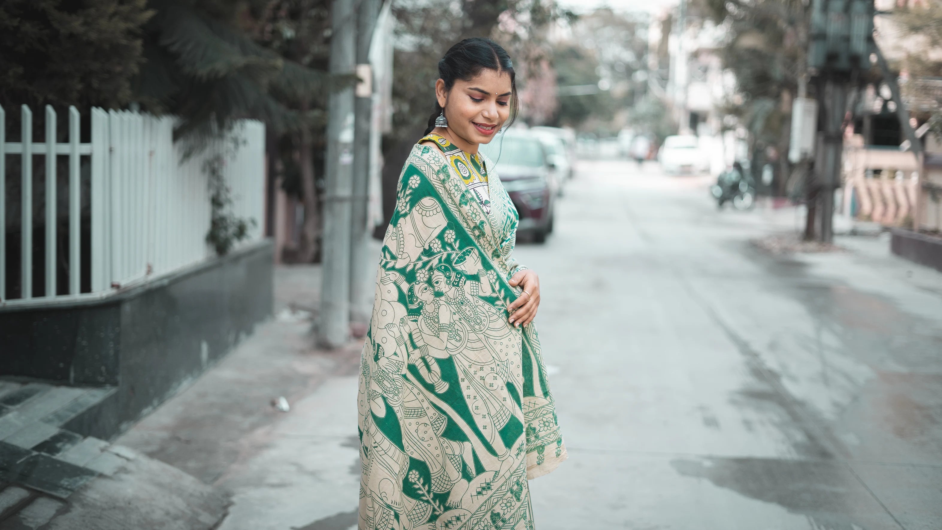 Green Soft Cotton Saree