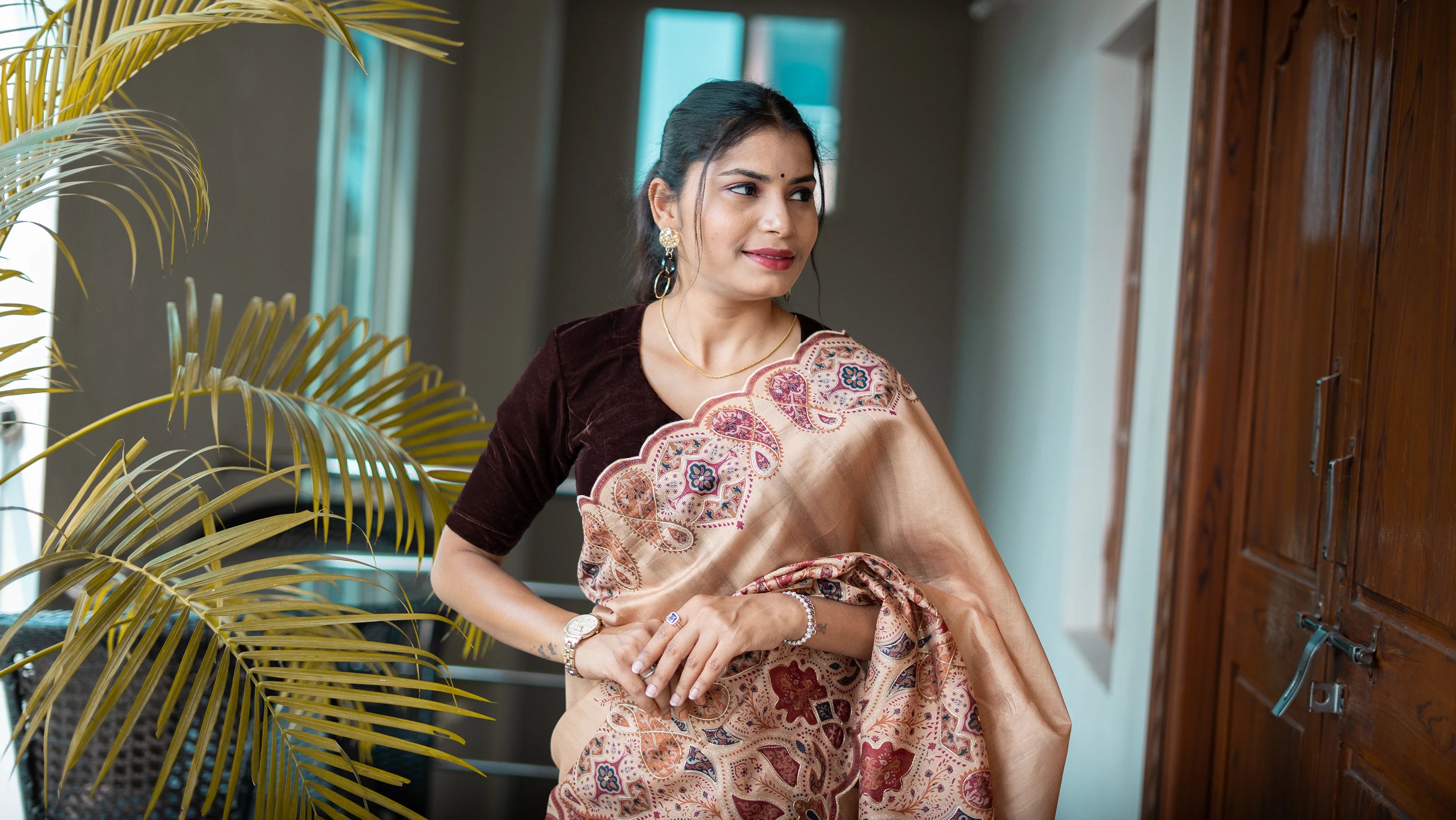 Semi Tussar saree