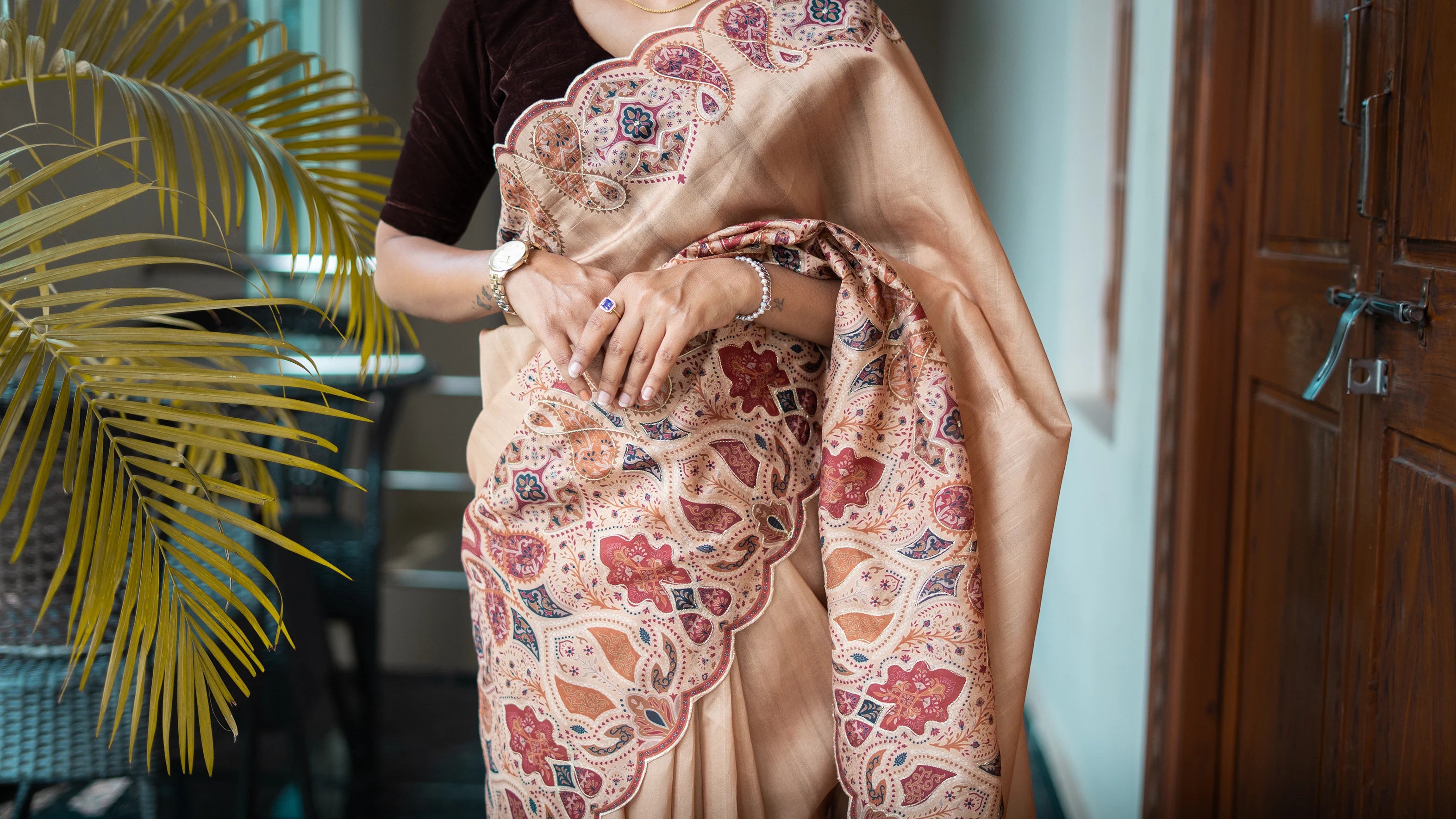Semi Tussar saree