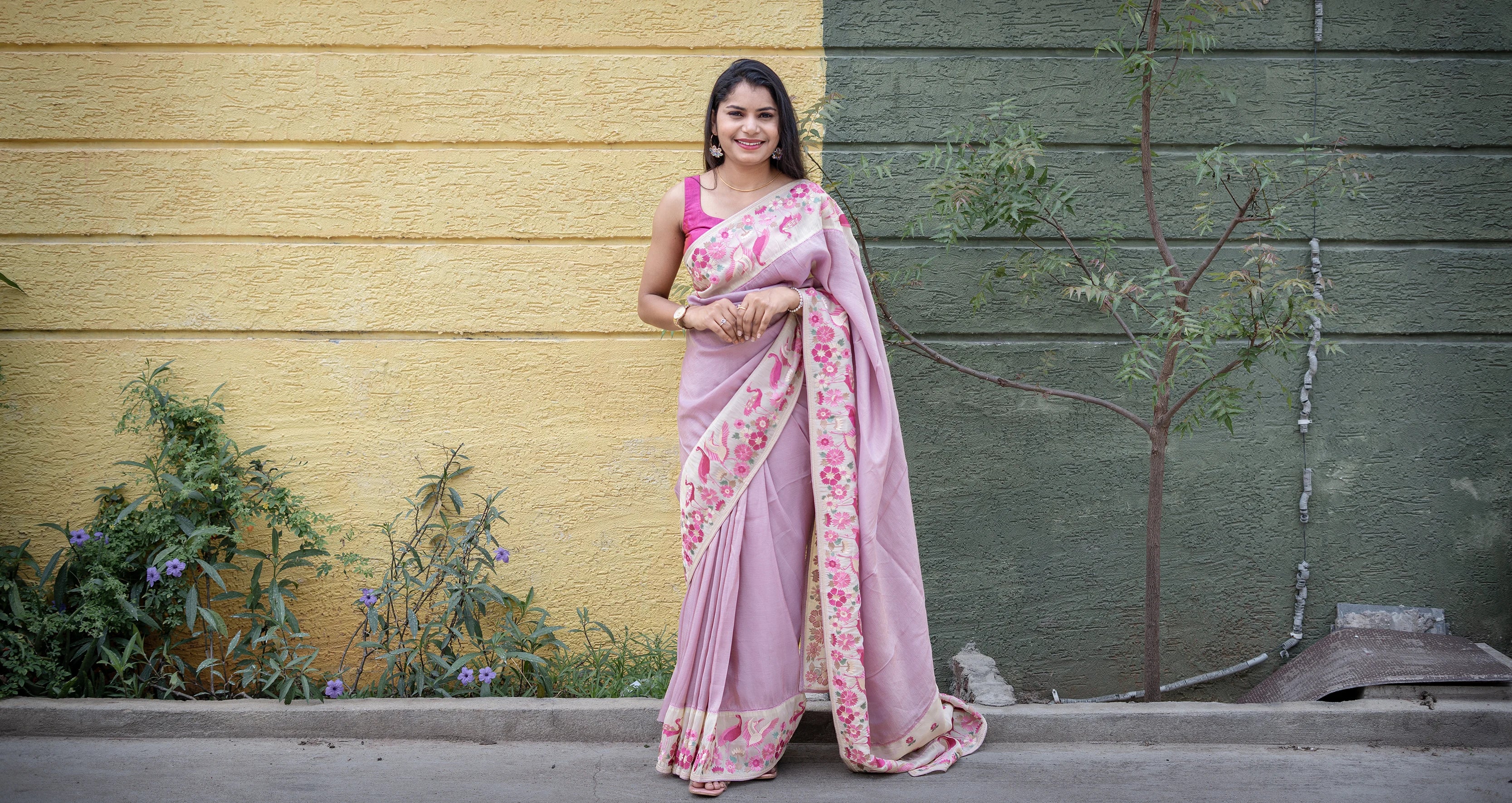 Viscose tissue saree
