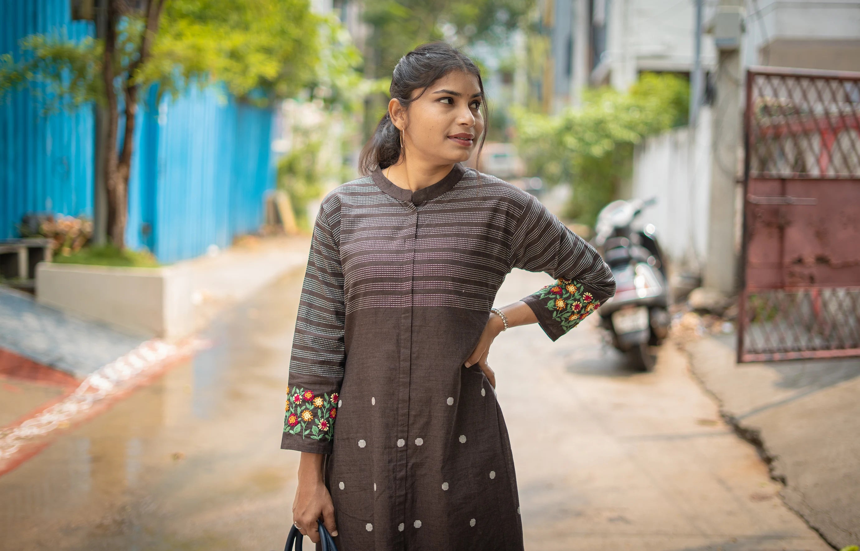 Jamdani cotton kurti