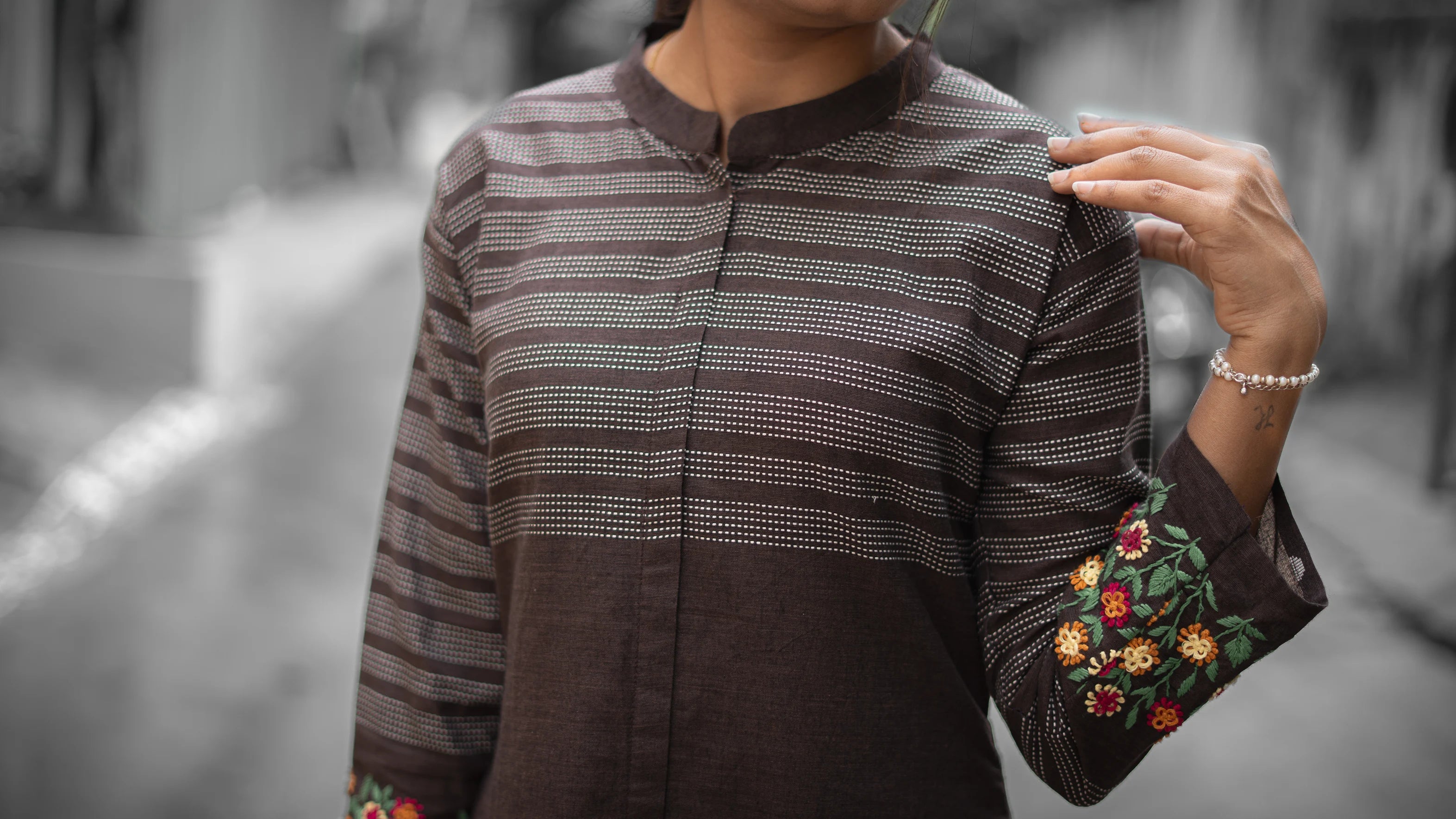 Jamdani cotton kurti