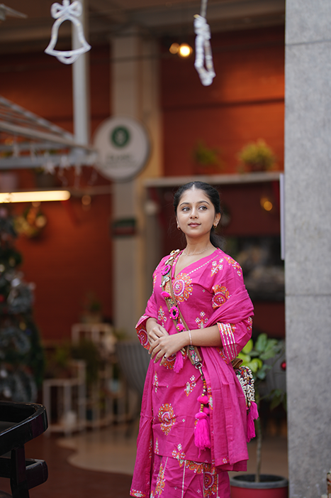 Cotton Sharara Set With Kota Dupatta