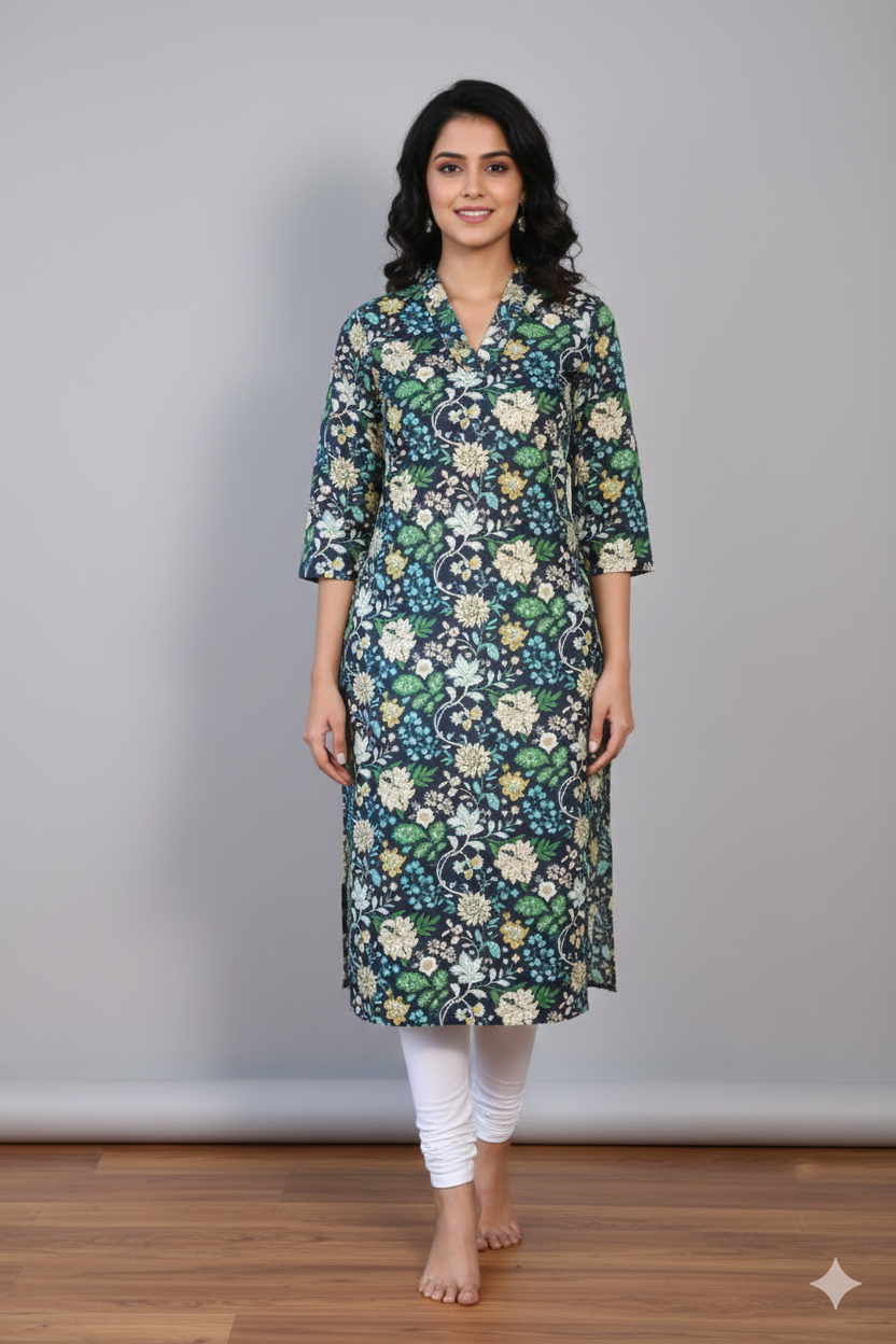 Silk Mix Cotton Kurti