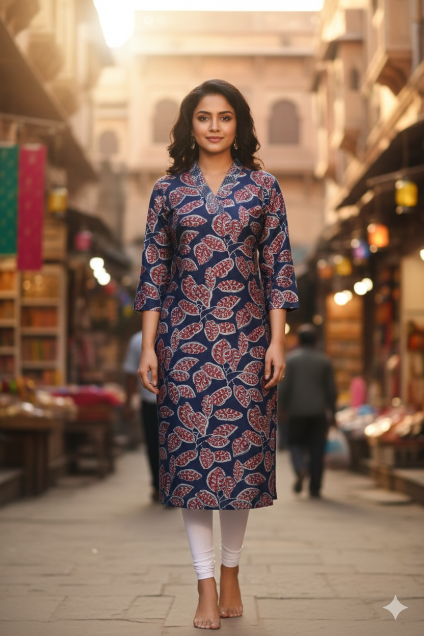 Silk Mix Cotton Kurti