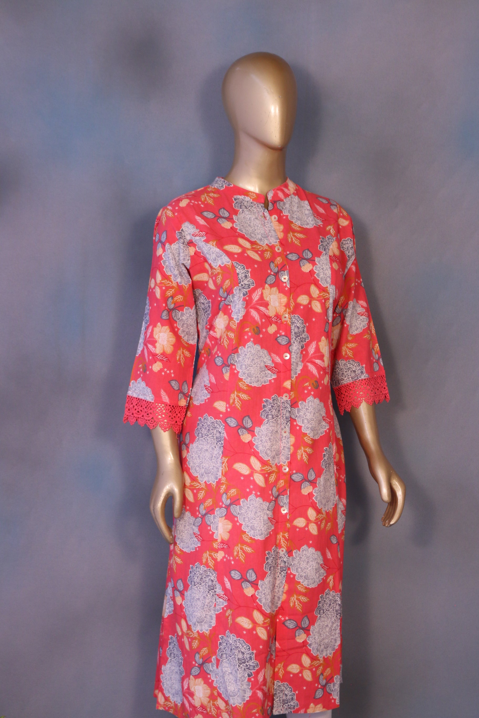 Rayon Cotton Floral Kurti