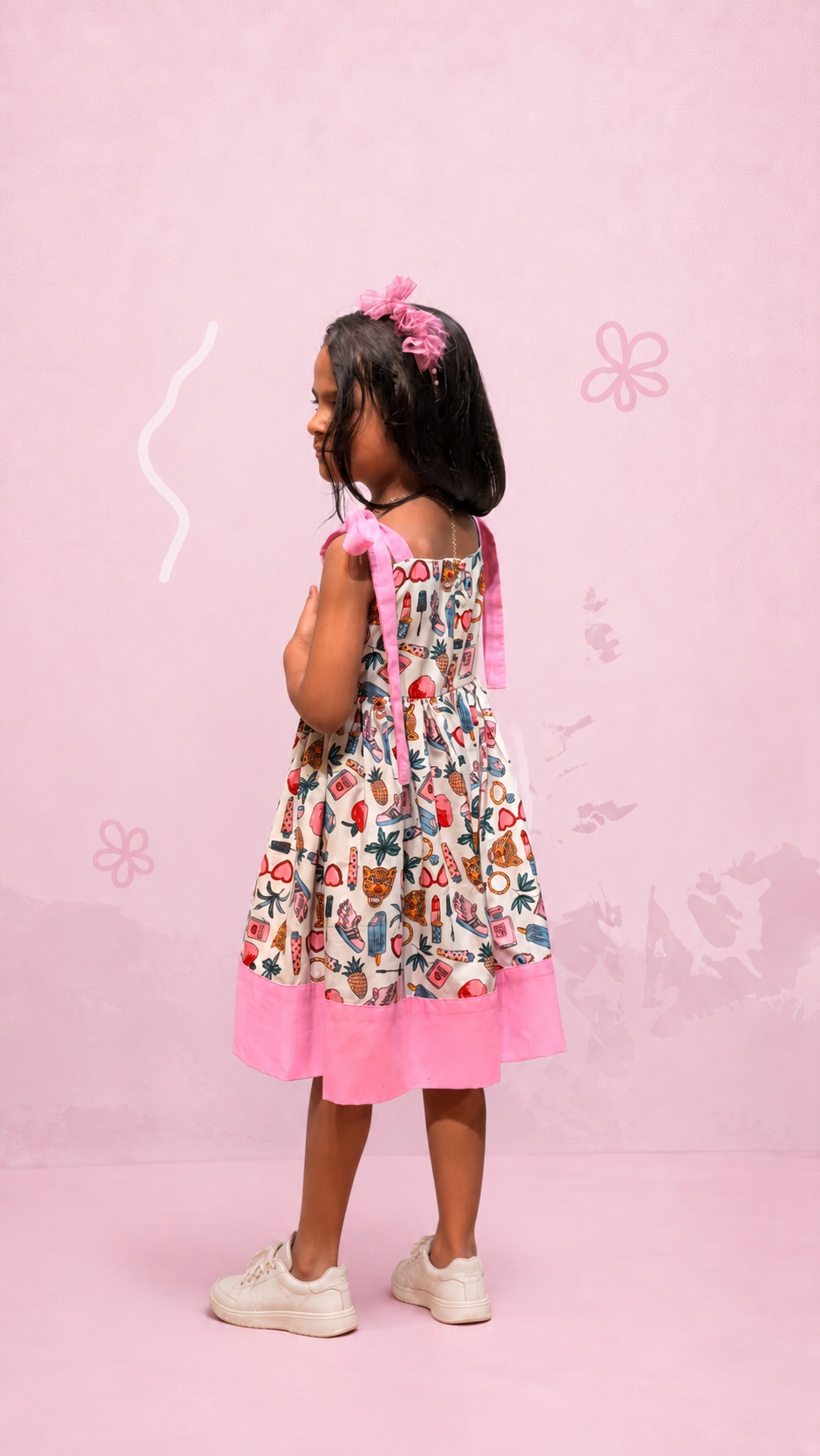 Girls Printed American Crepe Frock