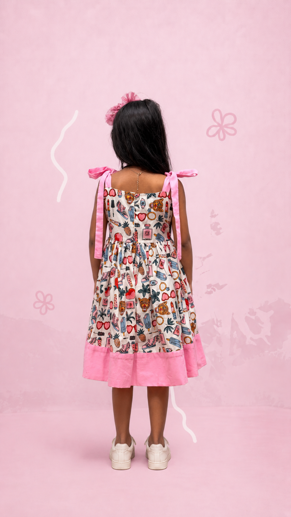 Girls Printed American Crepe Frock