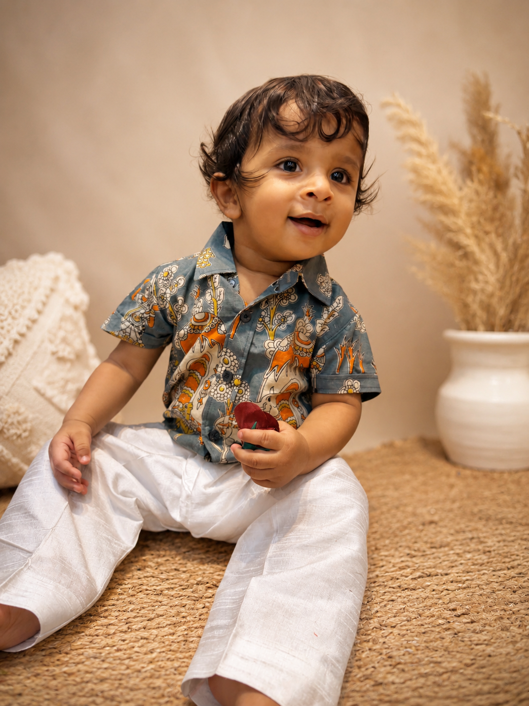 Kalamkari Cotton Boys Shirt