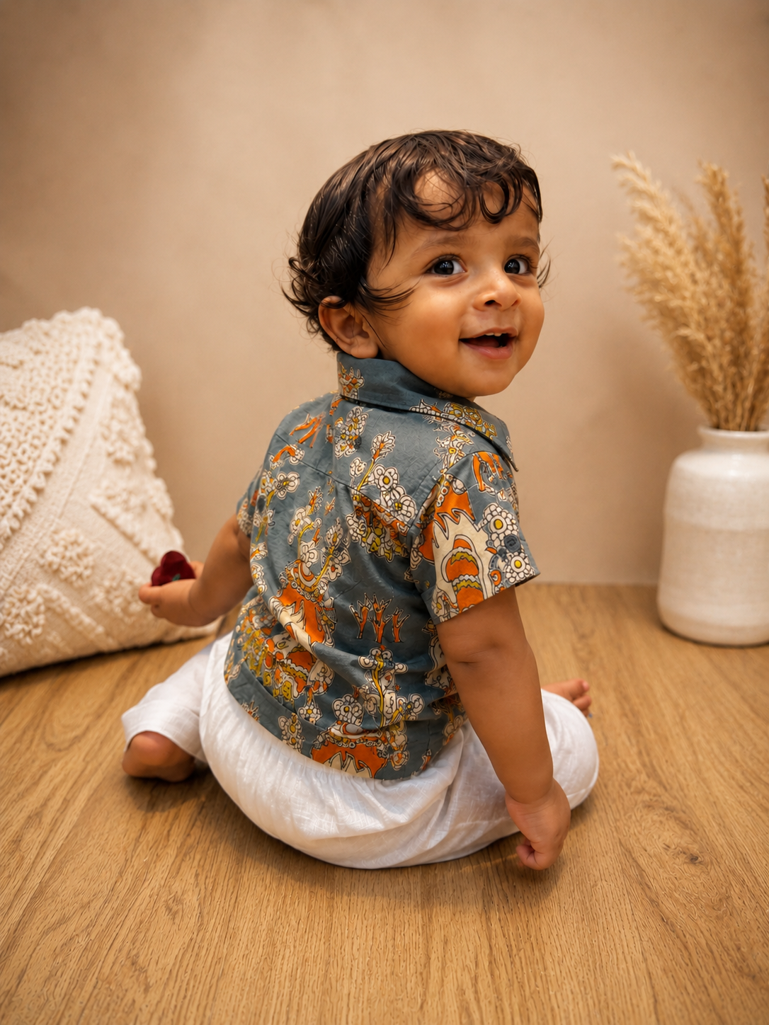 Kalamkari Cotton Boys Shirt