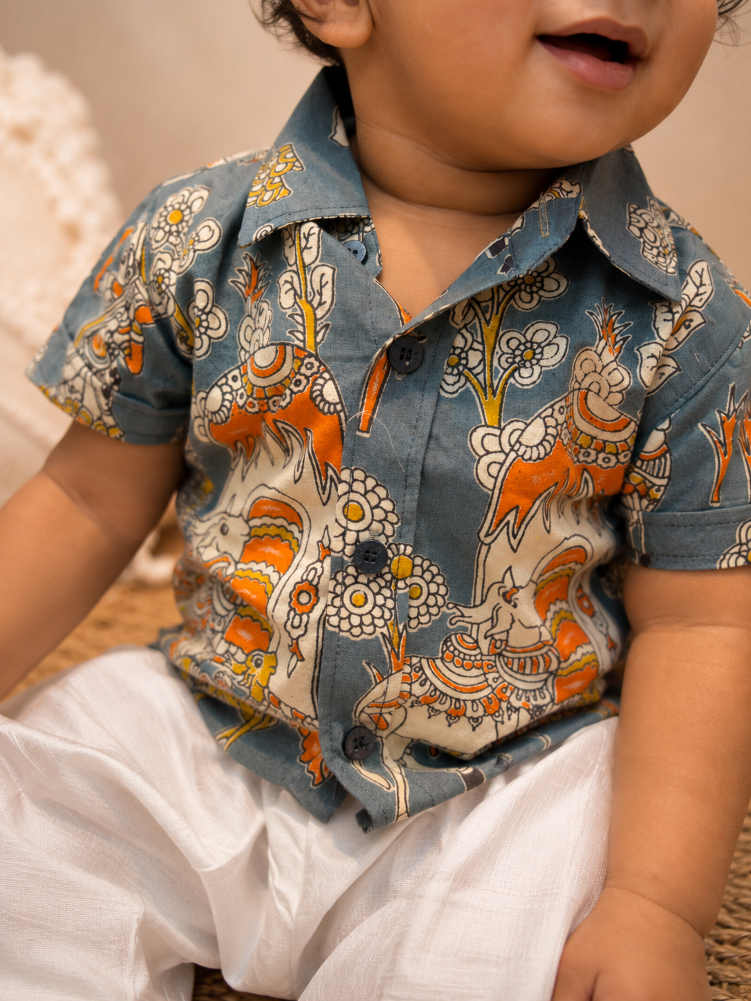 Kalamkari Cotton Boys Shirt